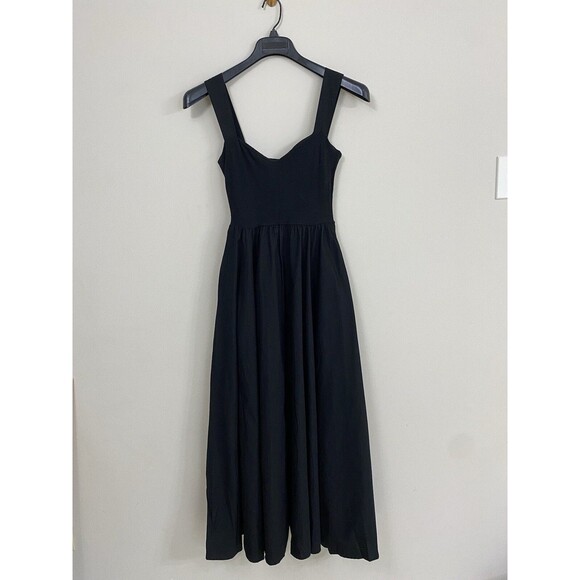 J.Crew Sweetheart tank dress with poplin skirt in Black NWT Size M Medium - Picture 2 of 10